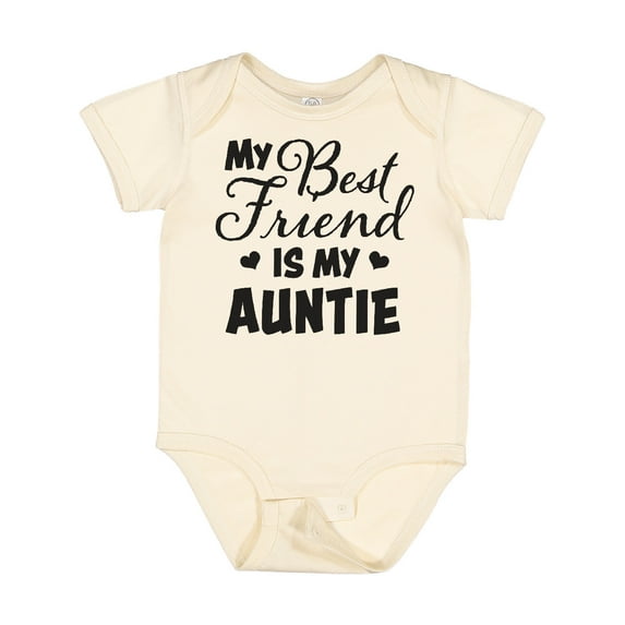 Inktastic My Best Friend is My Auntie with Hearts Boys or Girls Baby Bodysuit