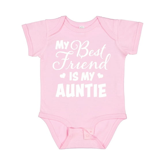 Inktastic My Best Friend is My Auntie with Hearts Boys or Girls Baby Bodysuit