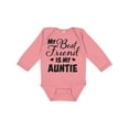 thumbnail image 1 of Inktastic My Best Friend is My Auntie with Hearts Boys or Girls Long Sleeve Baby Bodysuit, 1 of 5