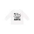 thumbnail image 1 of Inktastic My Best Friend is My Auntie with Hearts Boys or Girls Long Sleeve Toddler T-Shirt, 1 of 5