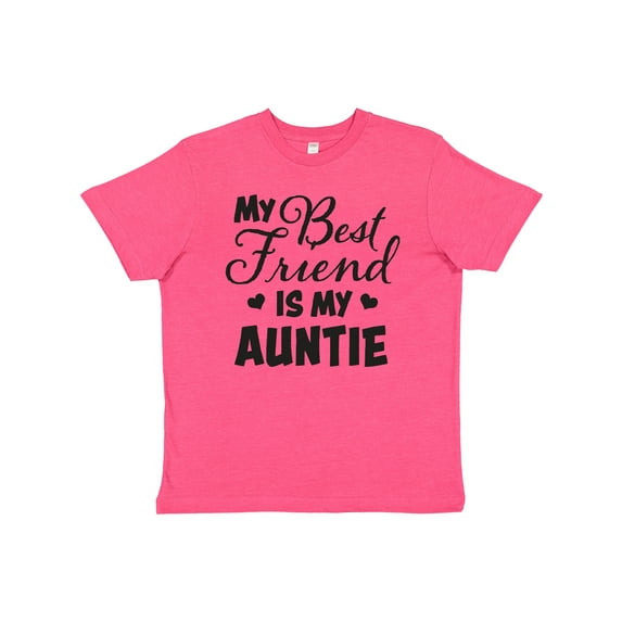 Inktastic My Best Friend is My Auntie with Hearts Youth T-Shirt