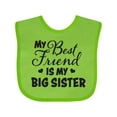 thumbnail image 1 of Inktastic My Best Friend is My Big Sister with Hearts Boys or Girls Baby Bib, 1 of 4