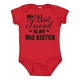 thumbnail image 1 of Inktastic My Best Friend is My Big Sister with Hearts Boys or Girls Baby Bodysuit, 1 of 5