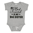 thumbnail image 1 of Inktastic My Best Friend is My Big Sister with Hearts Boys or Girls Baby Bodysuit, 1 of 5