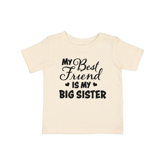 Inktastic My Best Friend is My Big Sister with Hearts Boys or Girls Baby T-Shirt