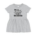 thumbnail image 1 of Inktastic My Best Friend is My Big Sister with Hearts Girls Baby Dress, 1 of 5
