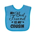 thumbnail image 1 of Inktastic My Best Friend is My Cousin with Hearts Boys or Girls Baby Bib, 1 of 4