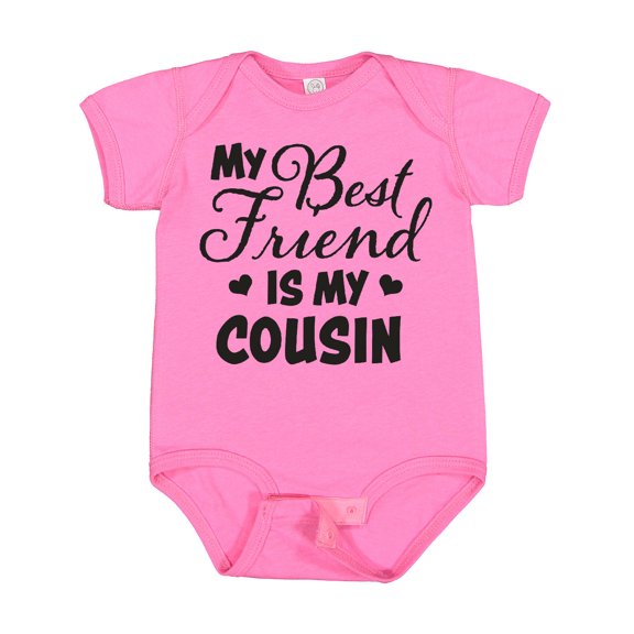 Inktastic My Best Friend is My Cousin with Hearts Boys or Girls Baby Bodysuit