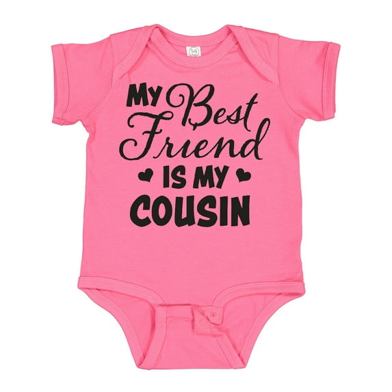 Inktastic My Best Friend is My Cousin with Hearts Boys or Girls Baby Bodysuit