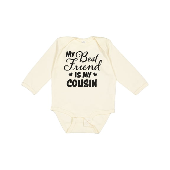 Inktastic My Best Friend is My Cousin with Hearts Boys or Girls Long Sleeve Baby Bodysuit