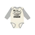 thumbnail image 1 of Inktastic My Best Friend is My Cousin with Hearts Boys or Girls Long Sleeve Baby Bodysuit, 1 of 5