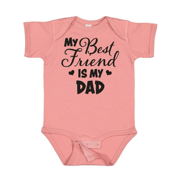 Inktastic My Best Friend is My Dad with Hearts Boys or Girls Baby Bodysuit