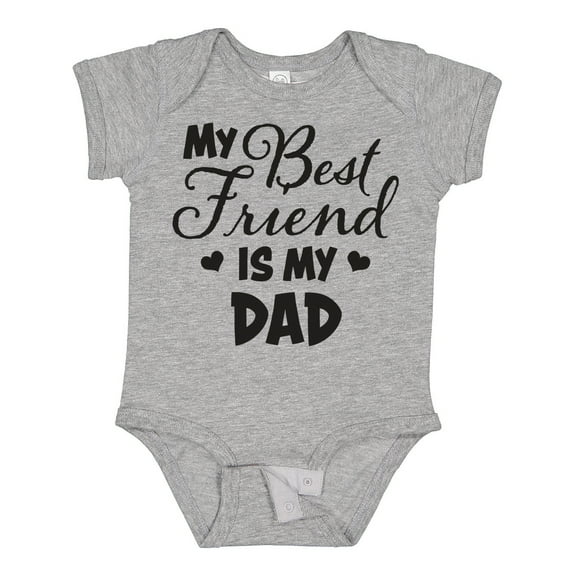Inktastic My Best Friend is My Dad with Hearts Boys or Girls Baby Bodysuit