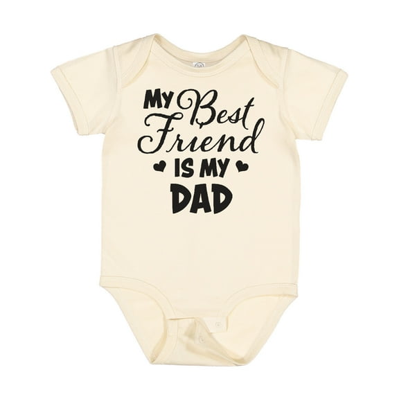 Inktastic My Best Friend is My Dad with Hearts Boys or Girls Baby Bodysuit