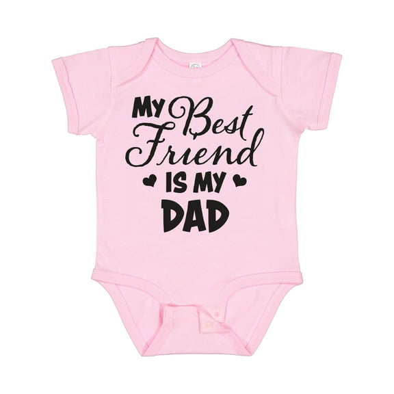 Inktastic My Best Friend is My Dad with Hearts Boys or Girls Baby Bodysuit