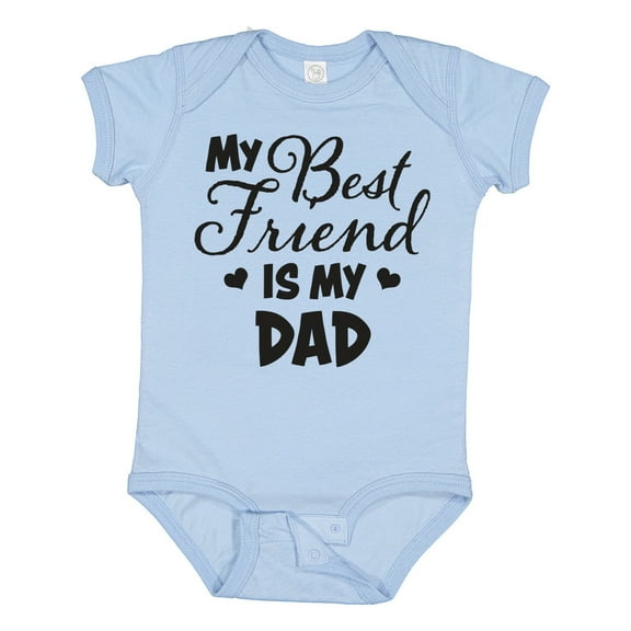 Inktastic My Best Friend is My Dad with Hearts Boys or Girls Baby Bodysuit