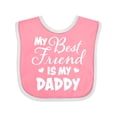 thumbnail image 1 of Inktastic My Best Friend is My Daddy with Hearts Boys or Girls Baby Bib, 1 of 4