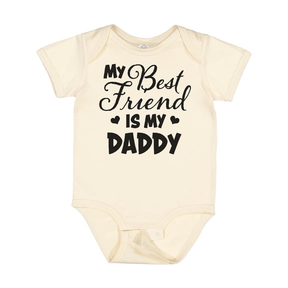 Inktastic My Best Friend is My Daddy with Hearts Boys or Girls Baby Bodysuit