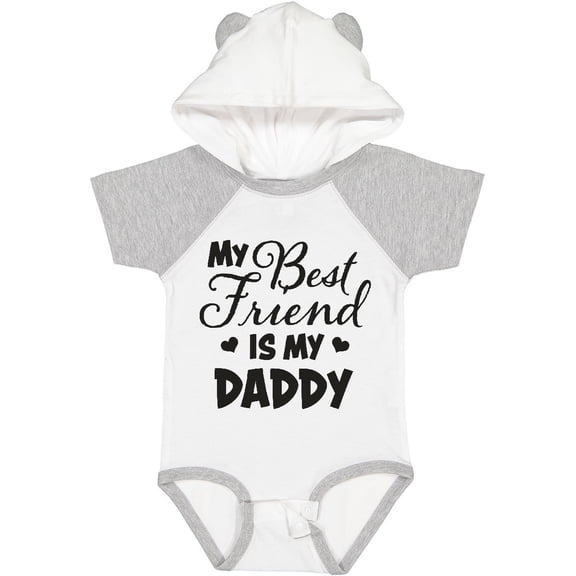 Inktastic My Best Friend is My Daddy with Hearts Boys or Girls Baby Bodysuit