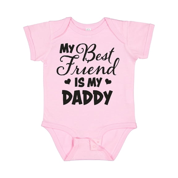 Inktastic My Best Friend is My Daddy with Hearts Boys or Girls Baby Bodysuit