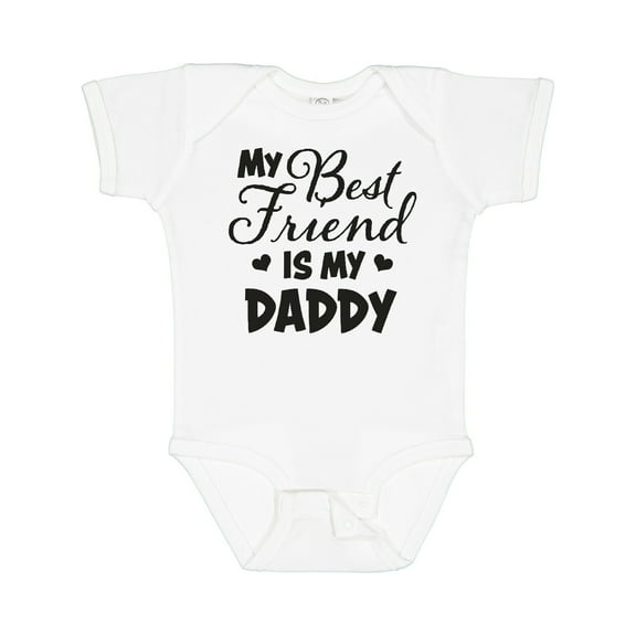 Inktastic My Best Friend is My Daddy with Hearts Boys or Girls Baby Bodysuit