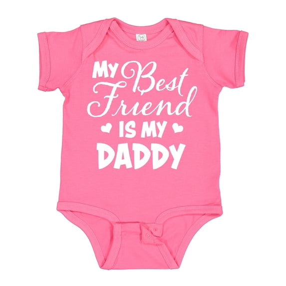 Inktastic My Best Friend is My Daddy with Hearts Boys or Girls Baby Bodysuit