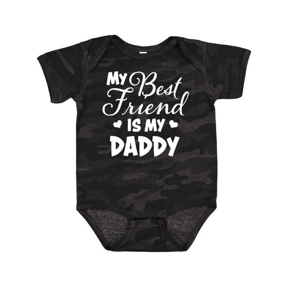 Inktastic My Best Friend is My Daddy with Hearts Boys or Girls Baby Bodysuit
