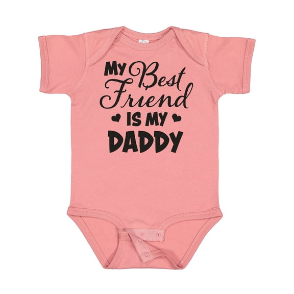 Inktastic My Best Friend is My Daddy with Hearts Boys or Girls Baby Bodysuit