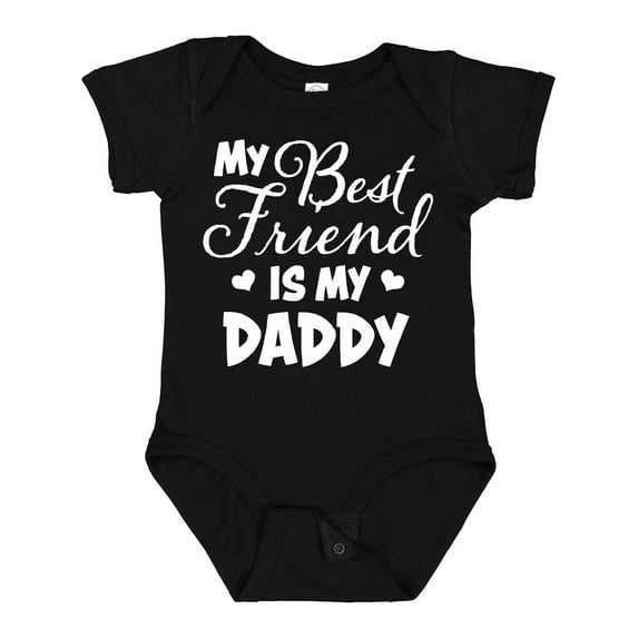 Inktastic My Best Friend is My Daddy with Hearts Boys or Girls Baby Bodysuit