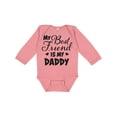 thumbnail image 1 of Inktastic My Best Friend is My Daddy with Hearts Boys or Girls Long Sleeve Baby Bodysuit, 1 of 5