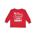 thumbnail image 1 of Inktastic My Best Friend is My Daddy with Hearts Boys or Girls Long Sleeve Toddler T-Shirt, 1 of 5