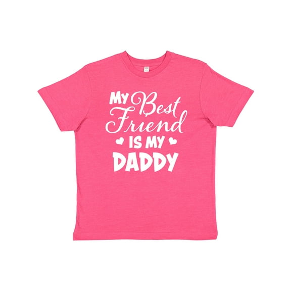 Inktastic My Best Friend is My Daddy with Hearts Youth T-Shirt