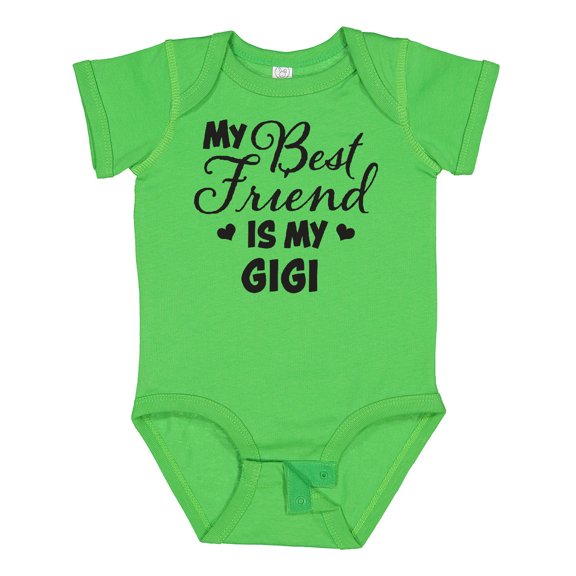 Inktastic My Best Friend is My Gigi with Hearts Boys or Girls Baby Bodysuit
