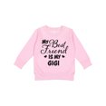 thumbnail image 1 of Inktastic My Best Friend is My Gigi with Hearts Toddler Sweatshirt, 1 of 4