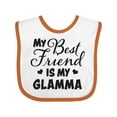thumbnail image 1 of Inktastic My Best Friend is My Glamma with Hearts Boys or Girls Baby Bib, 1 of 4