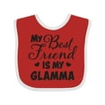 thumbnail image 1 of Inktastic My Best Friend is My Glamma with Hearts Boys or Girls Baby Bib, 1 of 4