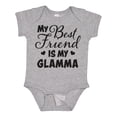 thumbnail image 1 of Inktastic My Best Friend is My Glamma with Hearts Boys or Girls Baby Bodysuit, 1 of 5