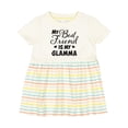 thumbnail image 1 of Inktastic My Best Friend is My Glamma with Hearts Girls Baby Dress, 1 of 5