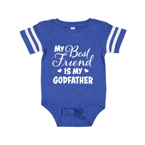 Inktastic My Best Friend is My Godfather with Hearts Boys or Girls Baby Bodysuit