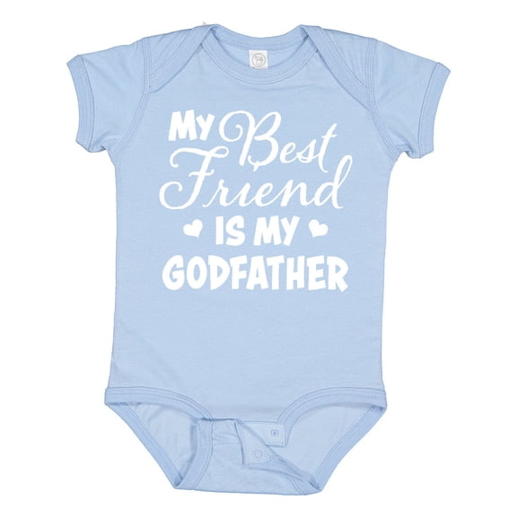 Inktastic My Best Friend is My Godfather with Hearts Boys or Girls Baby Bodysuit