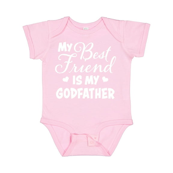 Inktastic My Best Friend is My Godfather with Hearts Boys or Girls Baby Bodysuit