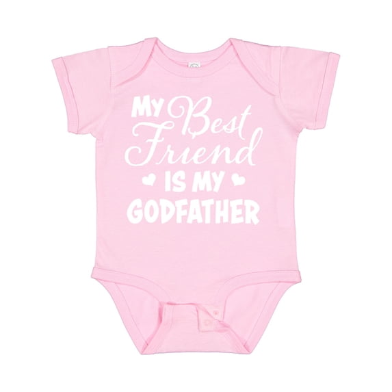 Inktastic My Best Friend is My Godfather with Hearts Boys or Girls Baby Bodysuit