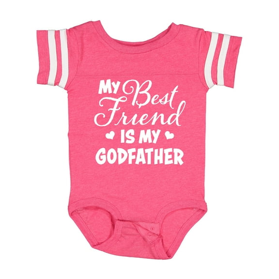 Inktastic My Best Friend is My Godfather with Hearts Boys or Girls Baby Bodysuit