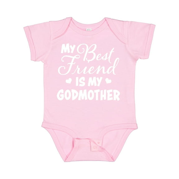 Inktastic My Best Friend is My Godmother with Hearts Boys or Girls Baby Bodysuit