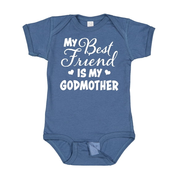 Inktastic My Best Friend is My Godmother with Hearts Boys or Girls Baby Bodysuit