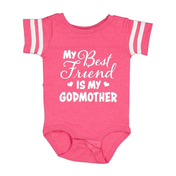 Inktastic My Best Friend is My Godmother with Hearts Boys or Girls Baby Bodysuit