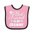 thumbnail image 1 of Inktastic My Best Friend is My Grammy with Hearts Boys or Girls Baby Bib, 1 of 4