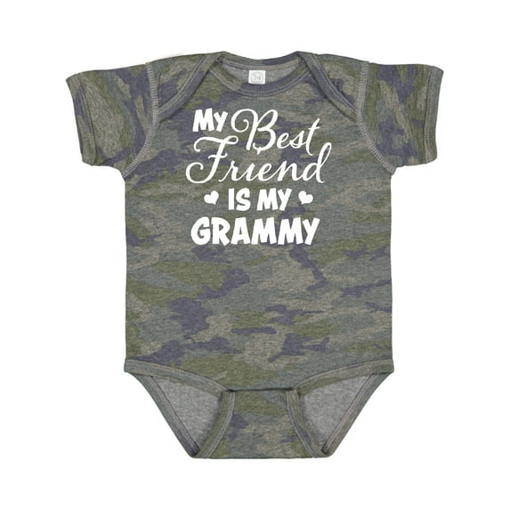 Inktastic My Best Friend is My Grammy with Hearts Boys or Girls Baby Bodysuit