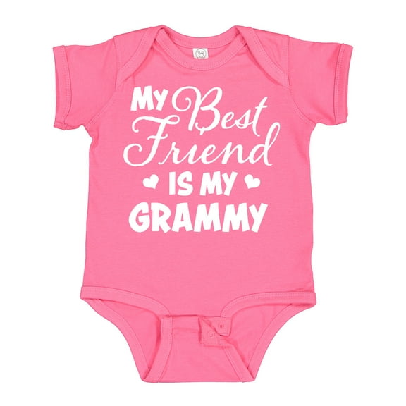 Inktastic My Best Friend is My Grammy with Hearts Boys or Girls Baby Bodysuit