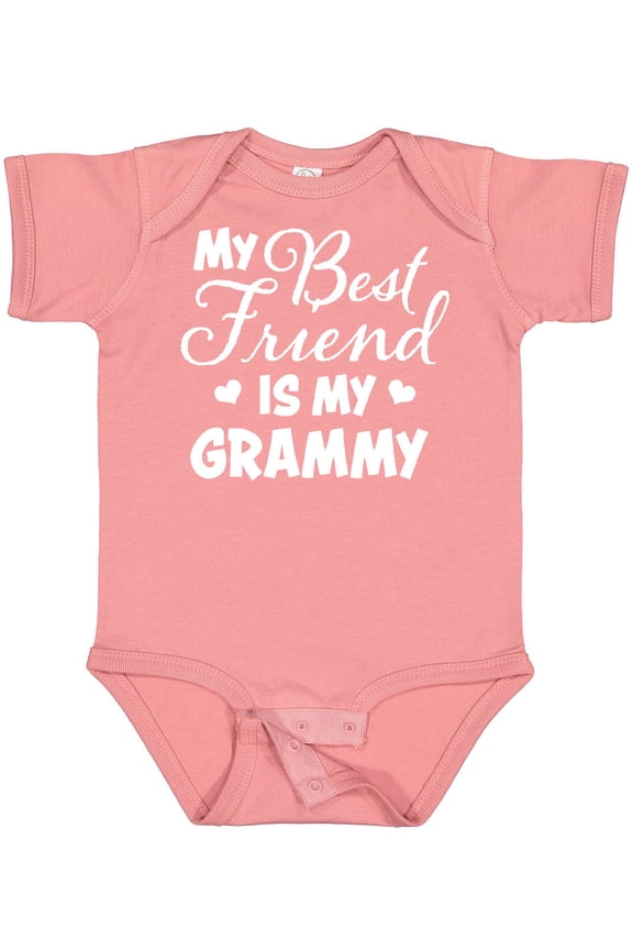My Best Friend is My Grammy with Hearts Boys or Girls Baby Bodysuit